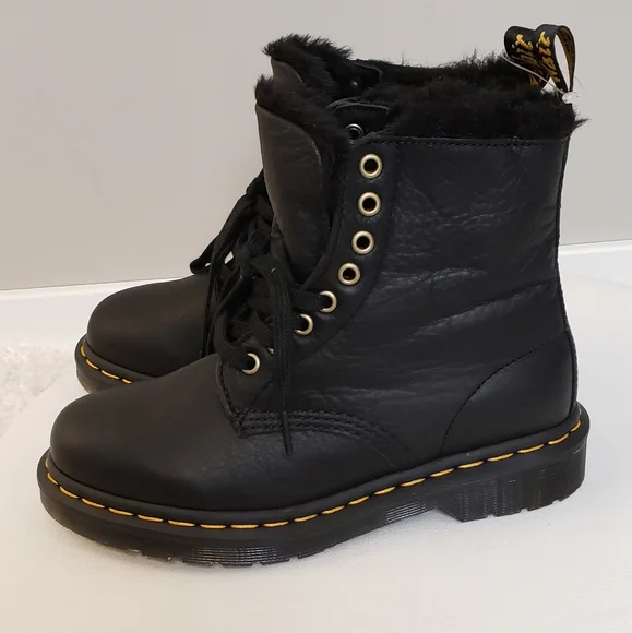 Dr. Marten 1460 Pascal Faux Fur Lined Boots - Picture 3 of 7